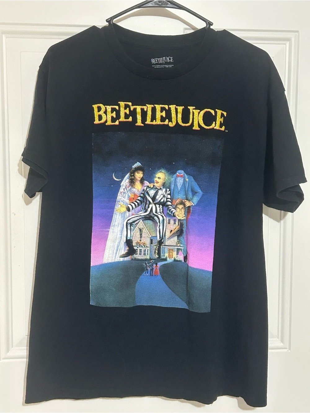 Beetlejuice Black Graphic Tee - Movie Poster Design